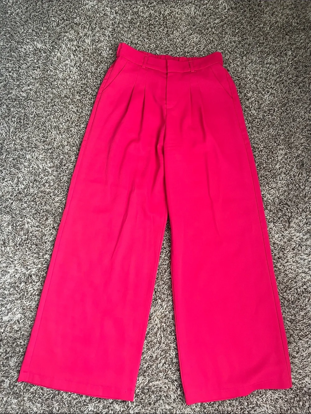 Amazon Bright Pink Wide-Leg Trousers